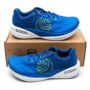Topo Athletic Phantom 4 Mens Size 9 Running Shoes Lightweight Blue/Lime NEW